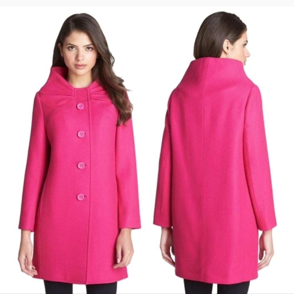 Kate Spade Vibrant Pink Pea Coat